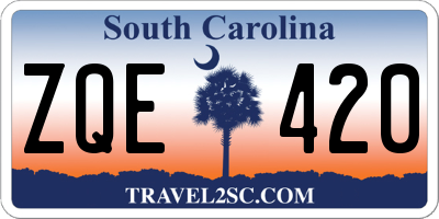 SC license plate ZQE420