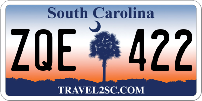 SC license plate ZQE422