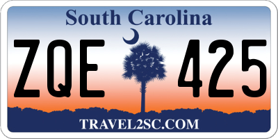 SC license plate ZQE425