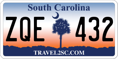 SC license plate ZQE432