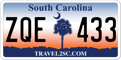 SC license plate ZQE433