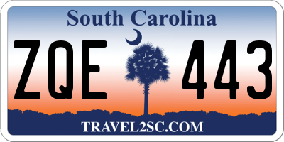 SC license plate ZQE443