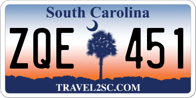 SC license plate ZQE451