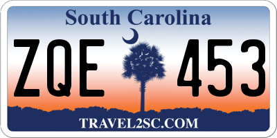 SC license plate ZQE453