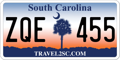 SC license plate ZQE455