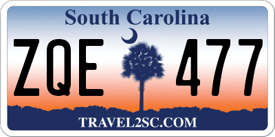 SC license plate ZQE477