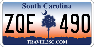 SC license plate ZQE490