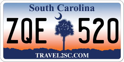 SC license plate ZQE520