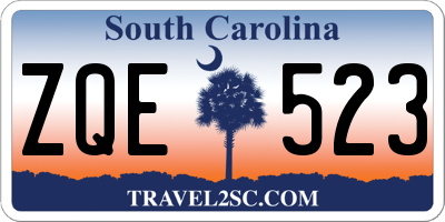 SC license plate ZQE523