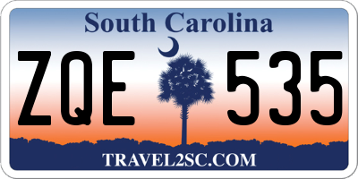 SC license plate ZQE535