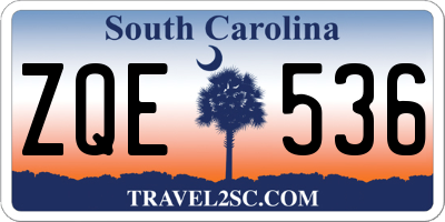 SC license plate ZQE536