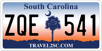 SC license plate ZQE541