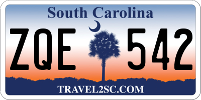 SC license plate ZQE542