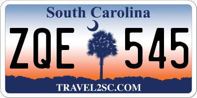 SC license plate ZQE545
