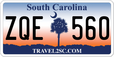 SC license plate ZQE560