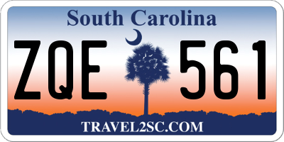 SC license plate ZQE561