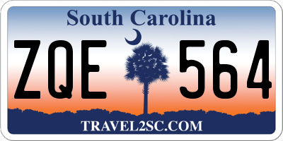 SC license plate ZQE564