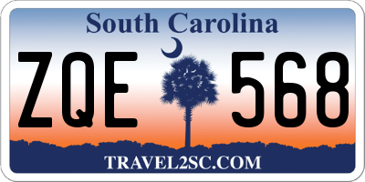 SC license plate ZQE568