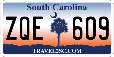 SC license plate ZQE609