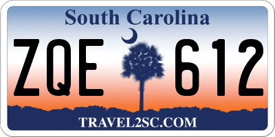 SC license plate ZQE612