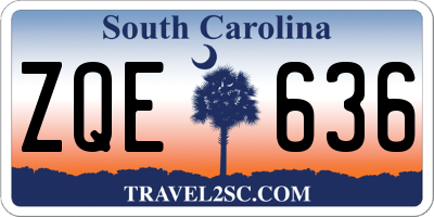 SC license plate ZQE636
