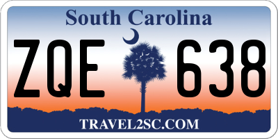 SC license plate ZQE638