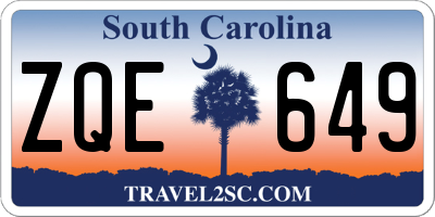 SC license plate ZQE649