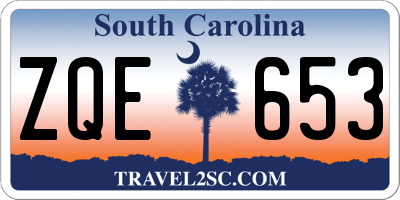 SC license plate ZQE653