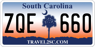 SC license plate ZQE660