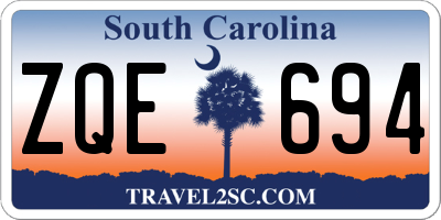 SC license plate ZQE694