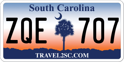 SC license plate ZQE707