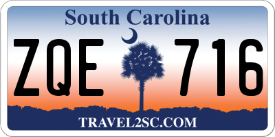 SC license plate ZQE716
