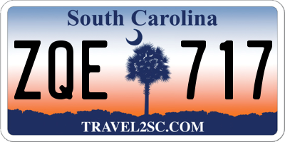 SC license plate ZQE717