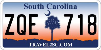 SC license plate ZQE718