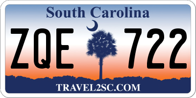 SC license plate ZQE722