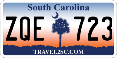 SC license plate ZQE723