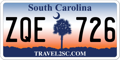 SC license plate ZQE726