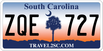 SC license plate ZQE727