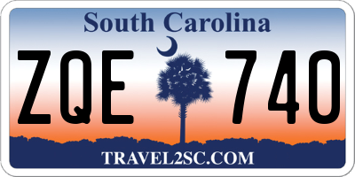 SC license plate ZQE740