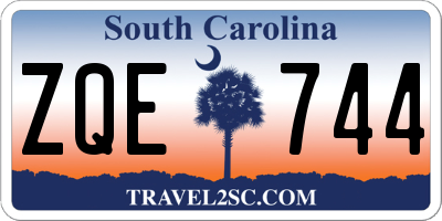 SC license plate ZQE744