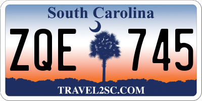 SC license plate ZQE745