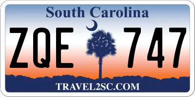 SC license plate ZQE747