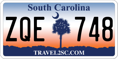 SC license plate ZQE748