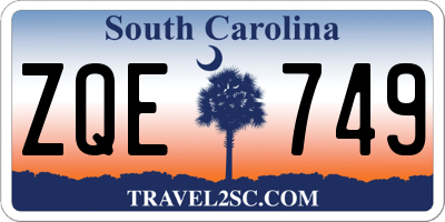SC license plate ZQE749