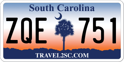 SC license plate ZQE751