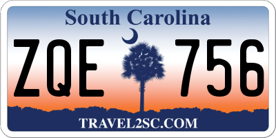 SC license plate ZQE756