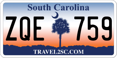 SC license plate ZQE759