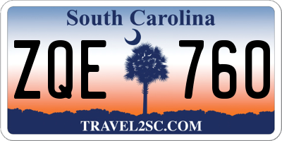 SC license plate ZQE760