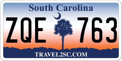 SC license plate ZQE763