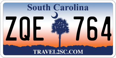 SC license plate ZQE764